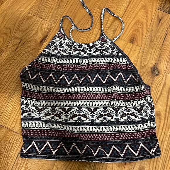Urban Outfitters tribal patterned halter crop top - Picture 1 of 2